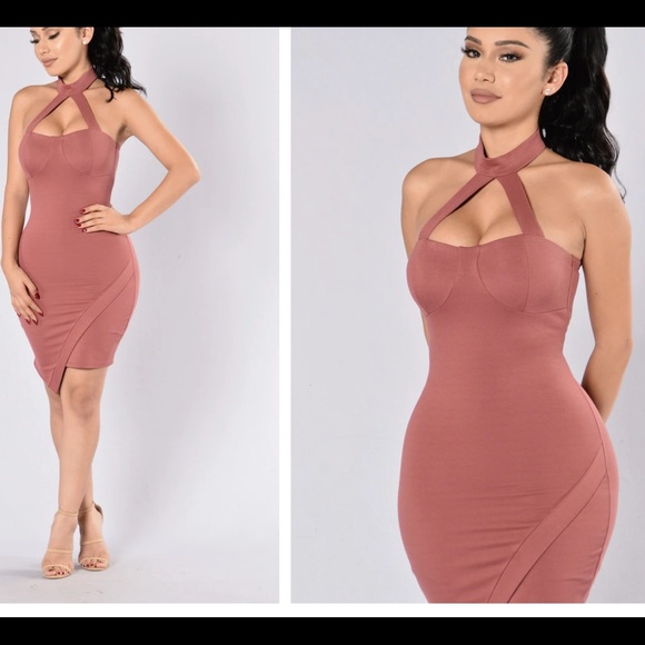 Fashion Nova Choker Dress - Picture 1 of 4